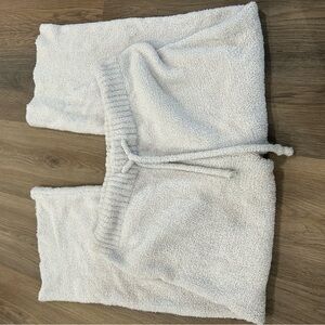 Women's Plush White Pajama Pants